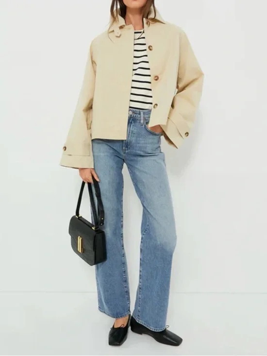 TUCKERNUCK NWT Khaki Drew Short Trench Coat in Tan size XS - Picture 2 of 8